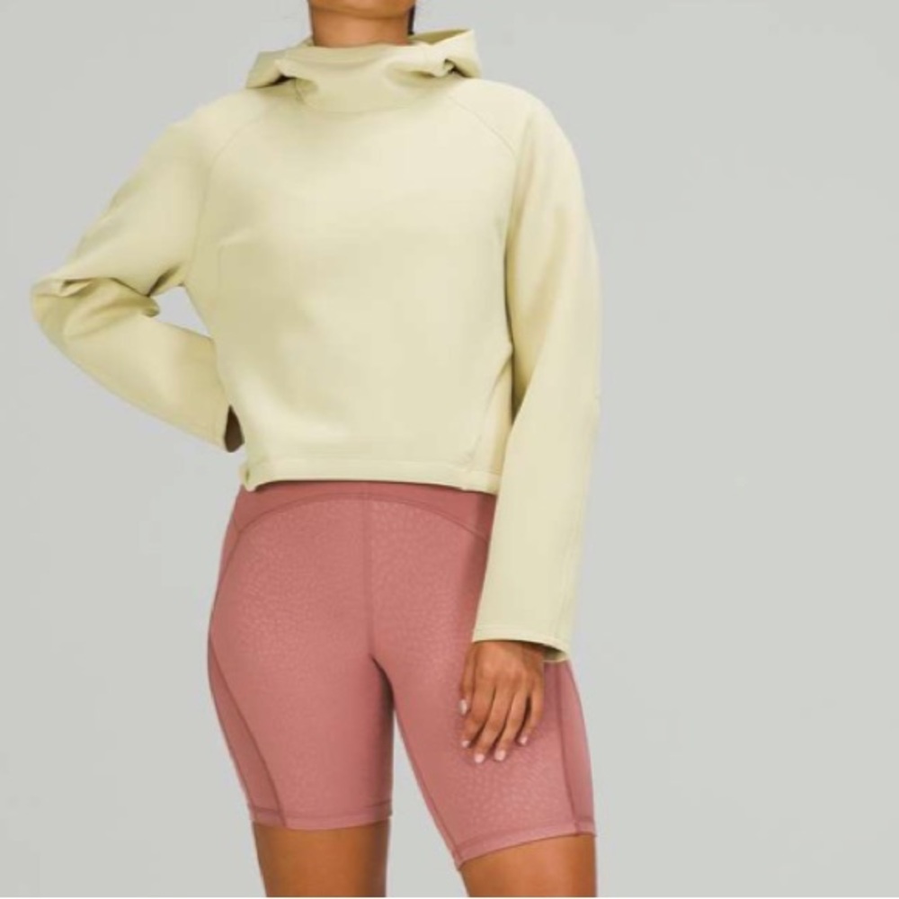 lululemon athletica Pale Yellow Cropped Hoodie